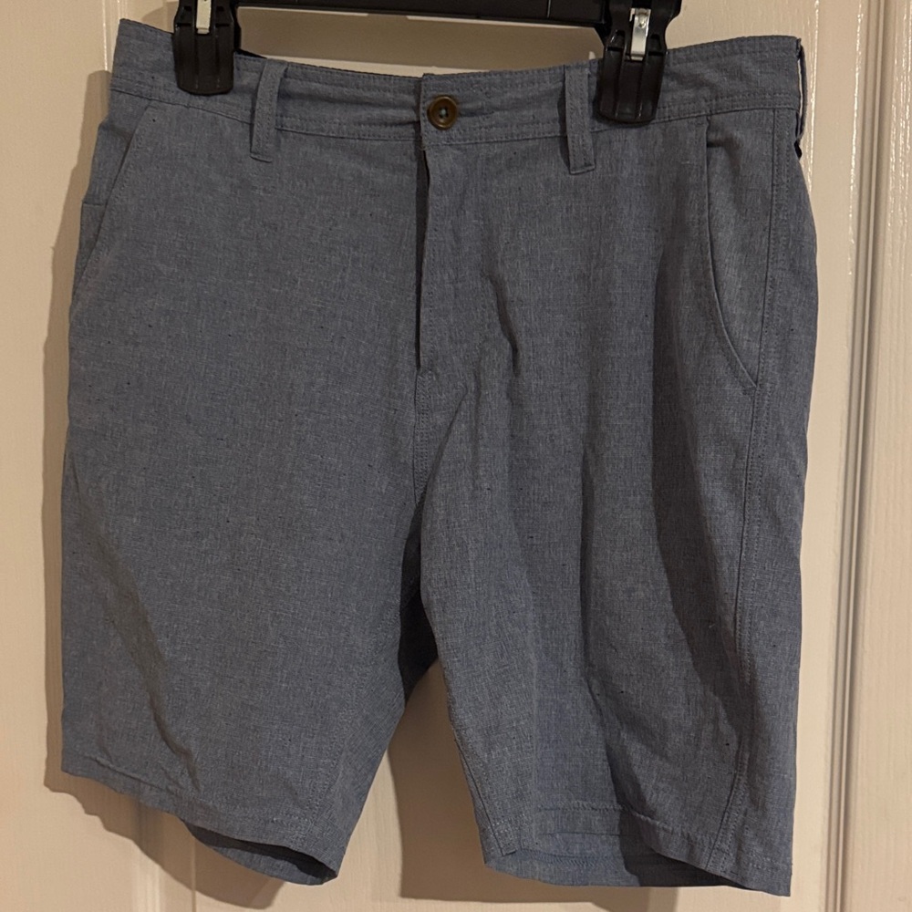 VISSLA Canyons Performance Shorts Upcycled Poly Cotton Stone Blue-Size 32